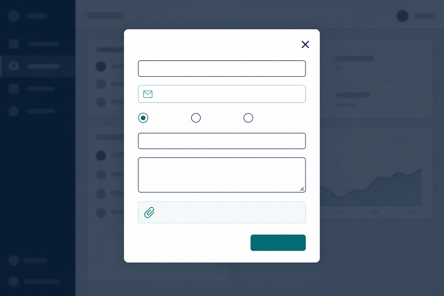 Representational report-issue form over a dimmed application