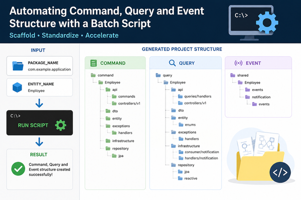 Automating a Scalable Command, Query and Event Package Structure with a Batch Script